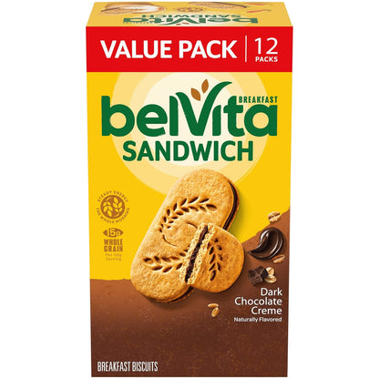 12-pack value box containing 24 individually wrapped breakfast biscuit sandwiches