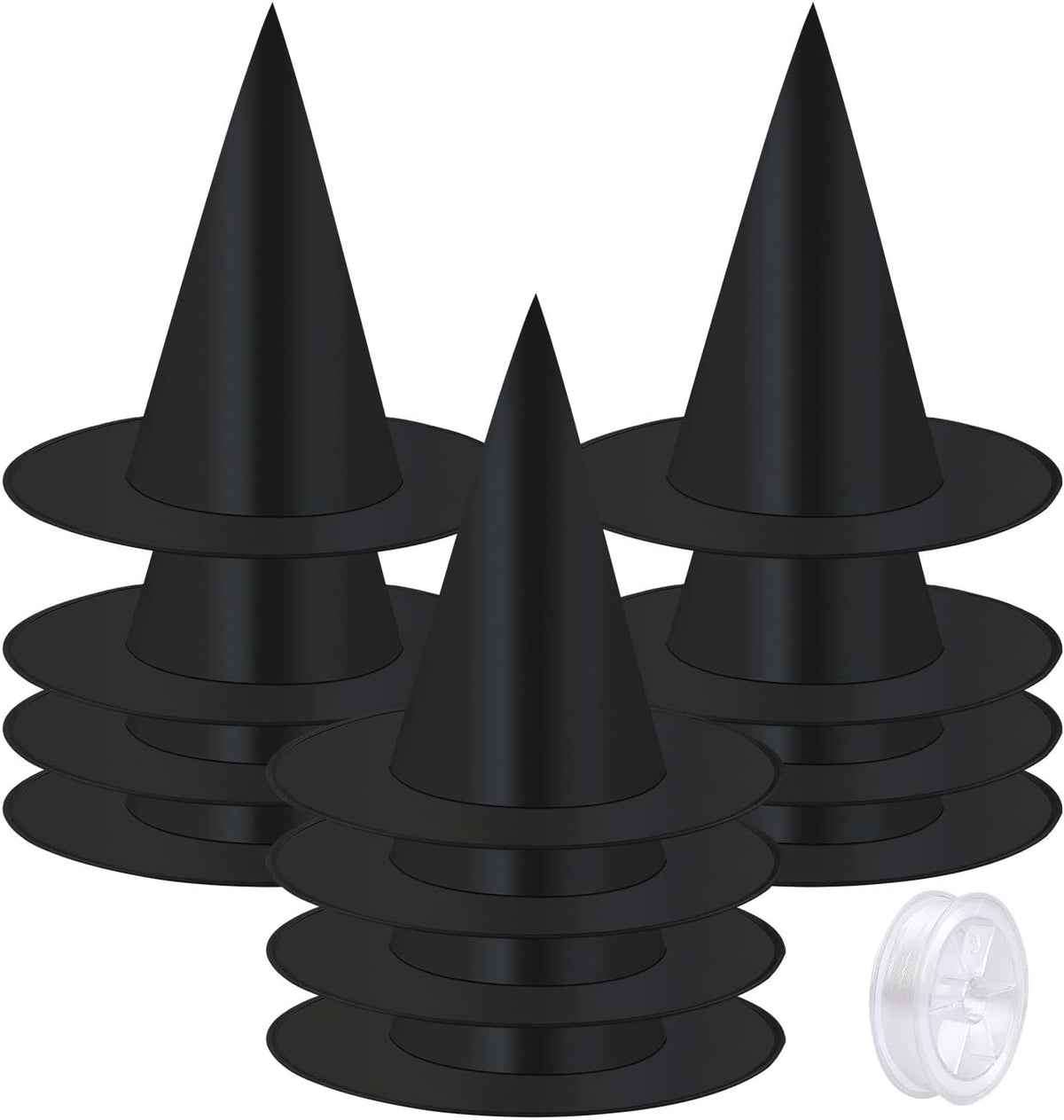 12-piece witch hat set for wide-coverage yard displays