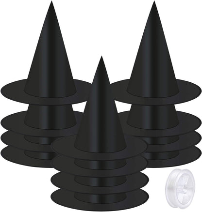 12-piece witch hat set for wide-coverage yard displays