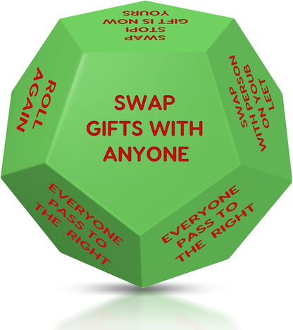 12-sided oversized die with dedicated play instructions on each face