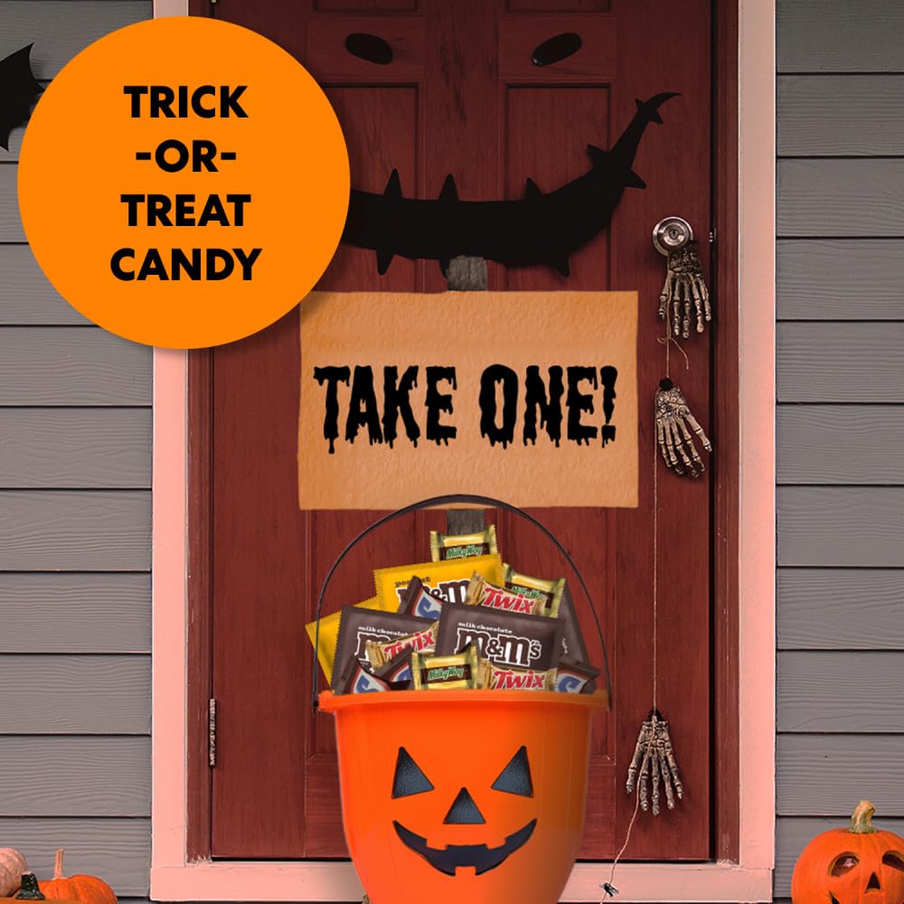 M&M'S, SNICKERS, TWIX & MILKY WAY Tamper-Evident Individually Wrapped Halloween Candy for Worry-Free Trick-or-Treat Distribution, 120 Count Bag