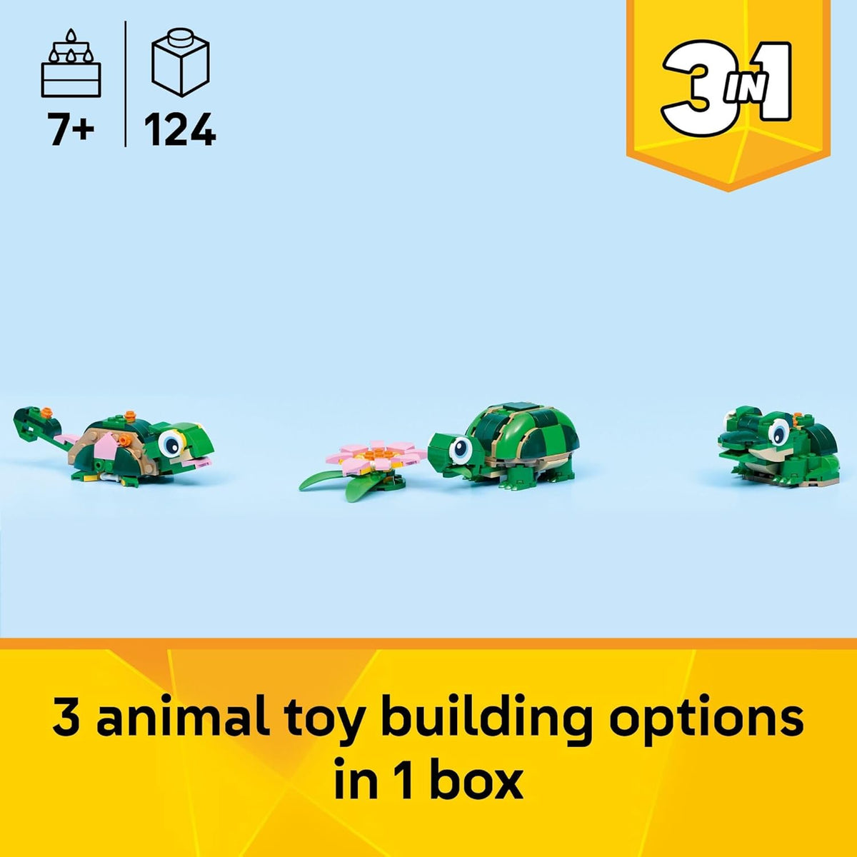 124 pieces with compact finished dimensions (approx. 4 in. long)