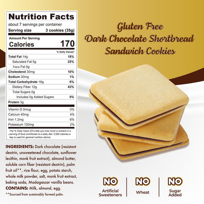 12g of prebiotic fiber per 3-cookie serving