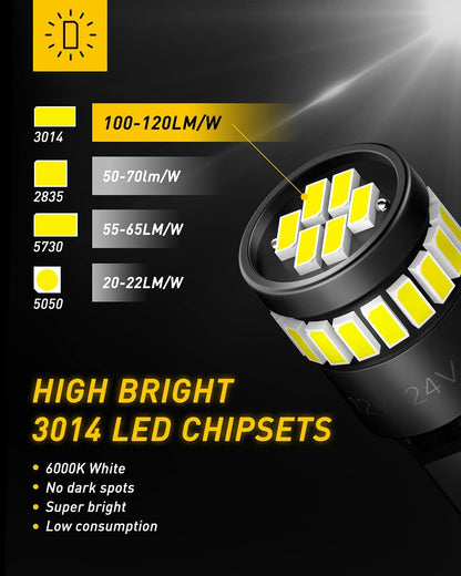 12v operating voltage, 2w power consumption per bulb
