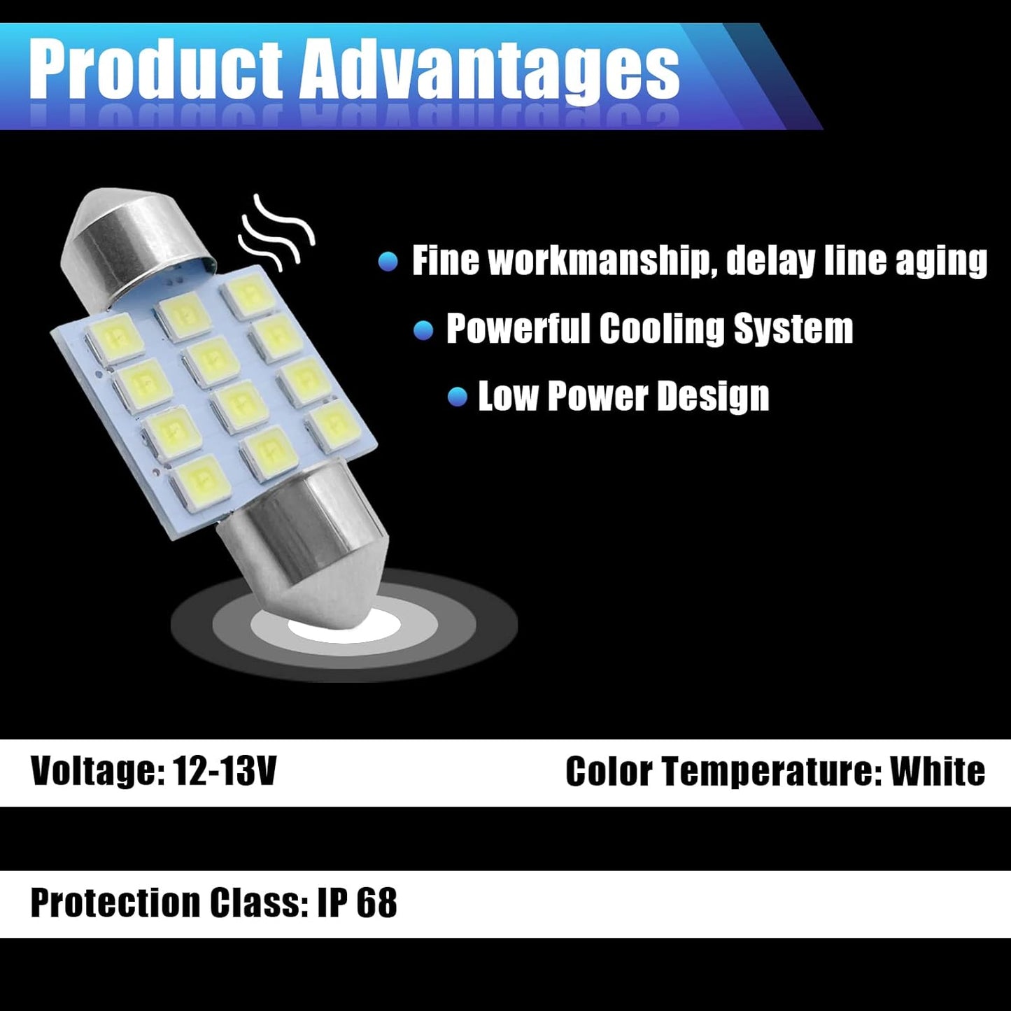 12v operating voltage matching standard automotive electrical systems