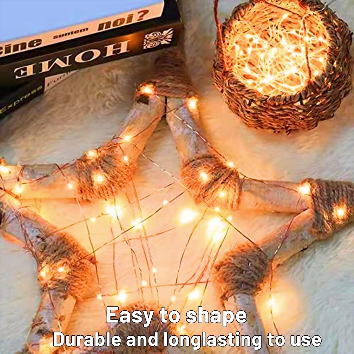 13-foot length per strand with 4-inch bulb spacing on flexible silver wire