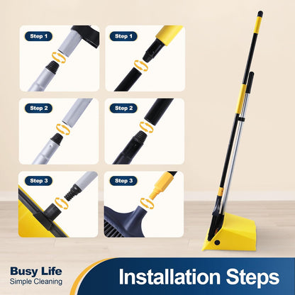 13-inch wide broom head for wide-path coverage