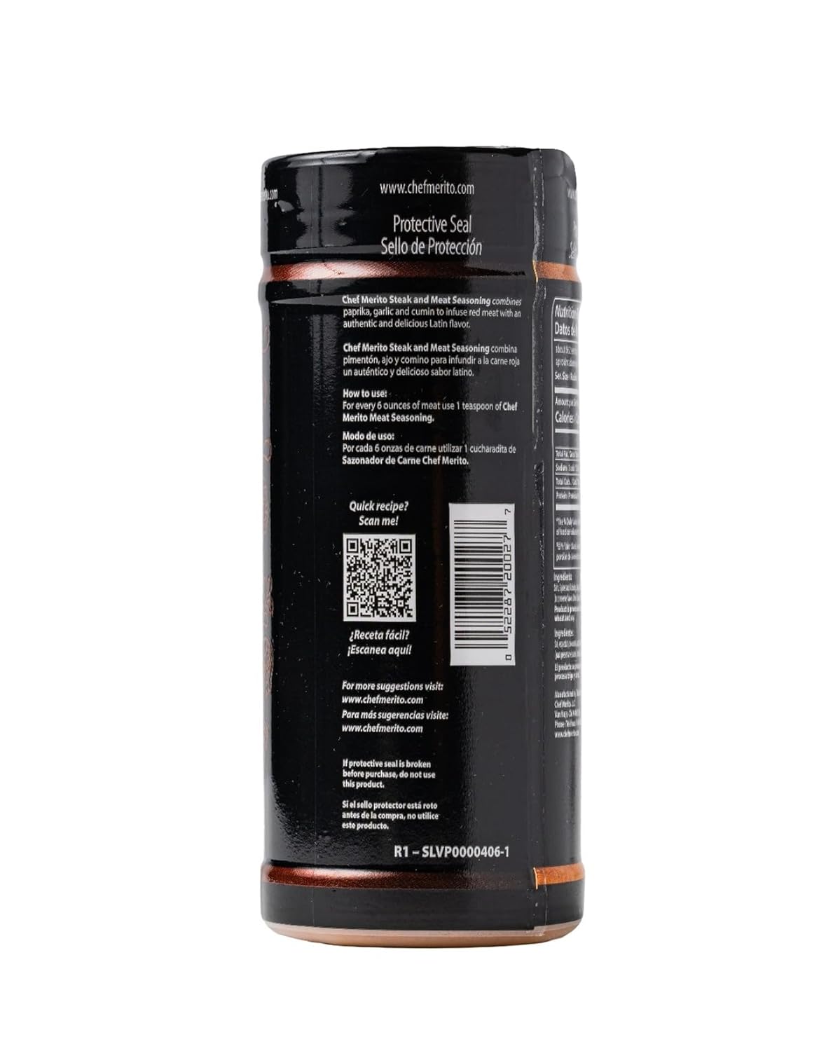 14-ounce shaker bottle format (2.7 x 2.65 x 6.25 inches)