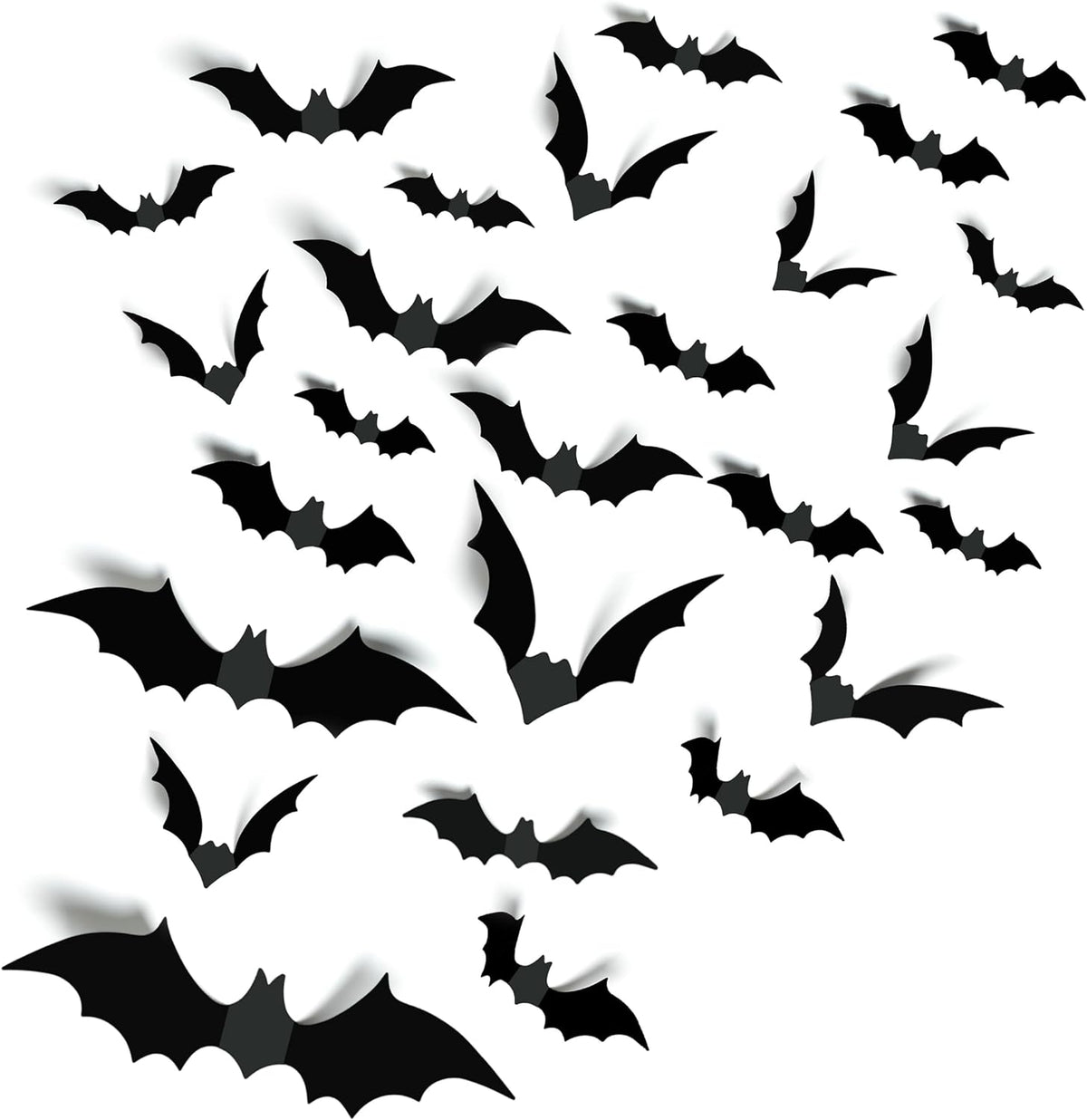 140 bats included in 5 graduated sizes from 3.1" to 7.9" wingspan