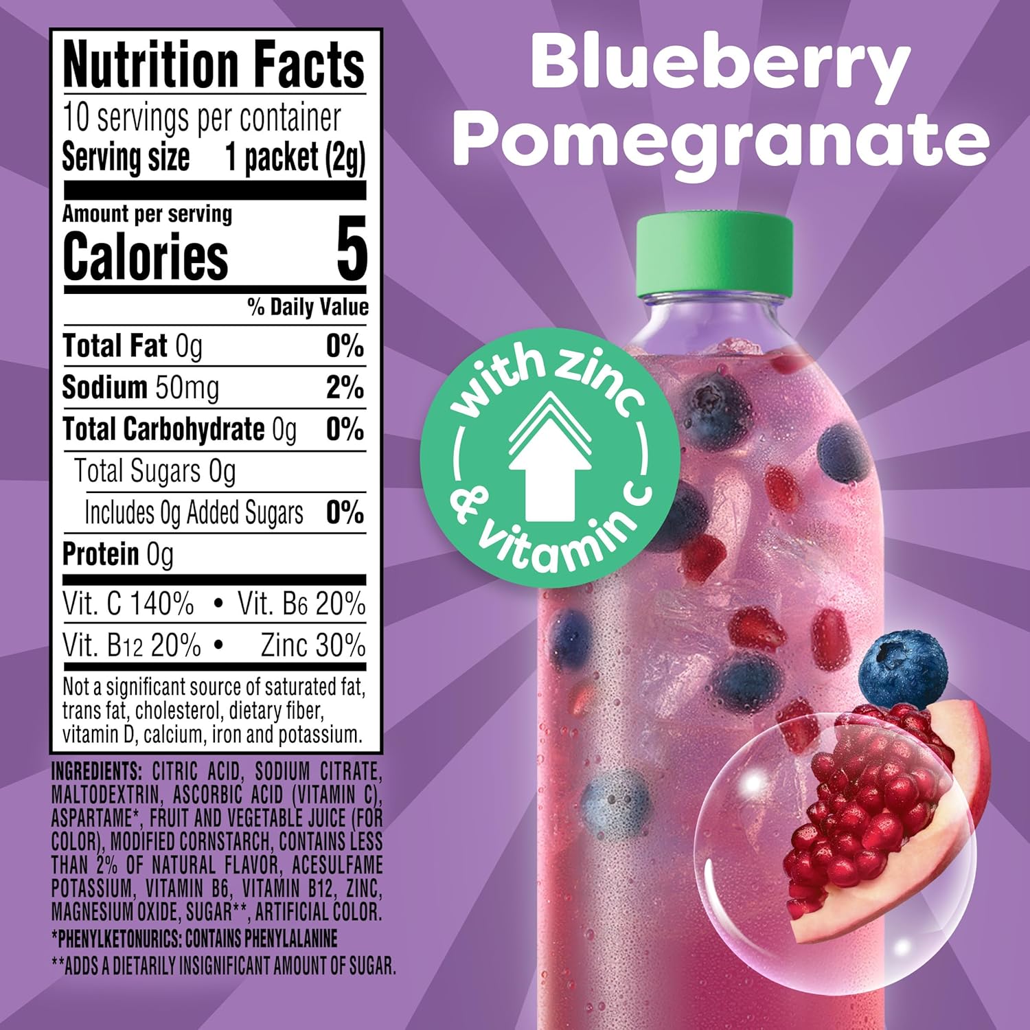 140% daily value of vitamin c per serving