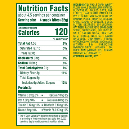 14g of whole grain per serving for sustained morning energy