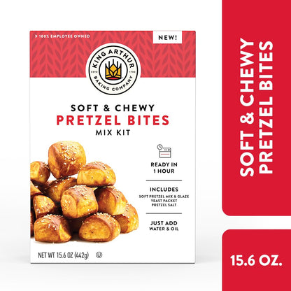 15.6 oz package yielding approximately 40 soft and chewy pretzel bites
