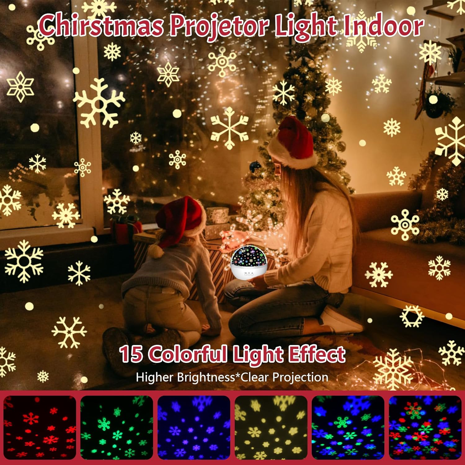 15 light modes with 360° rotation function for dynamic visual effects