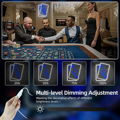 15 style variants spanning poker hands, game room slogans, and themed icons in multiple colorways