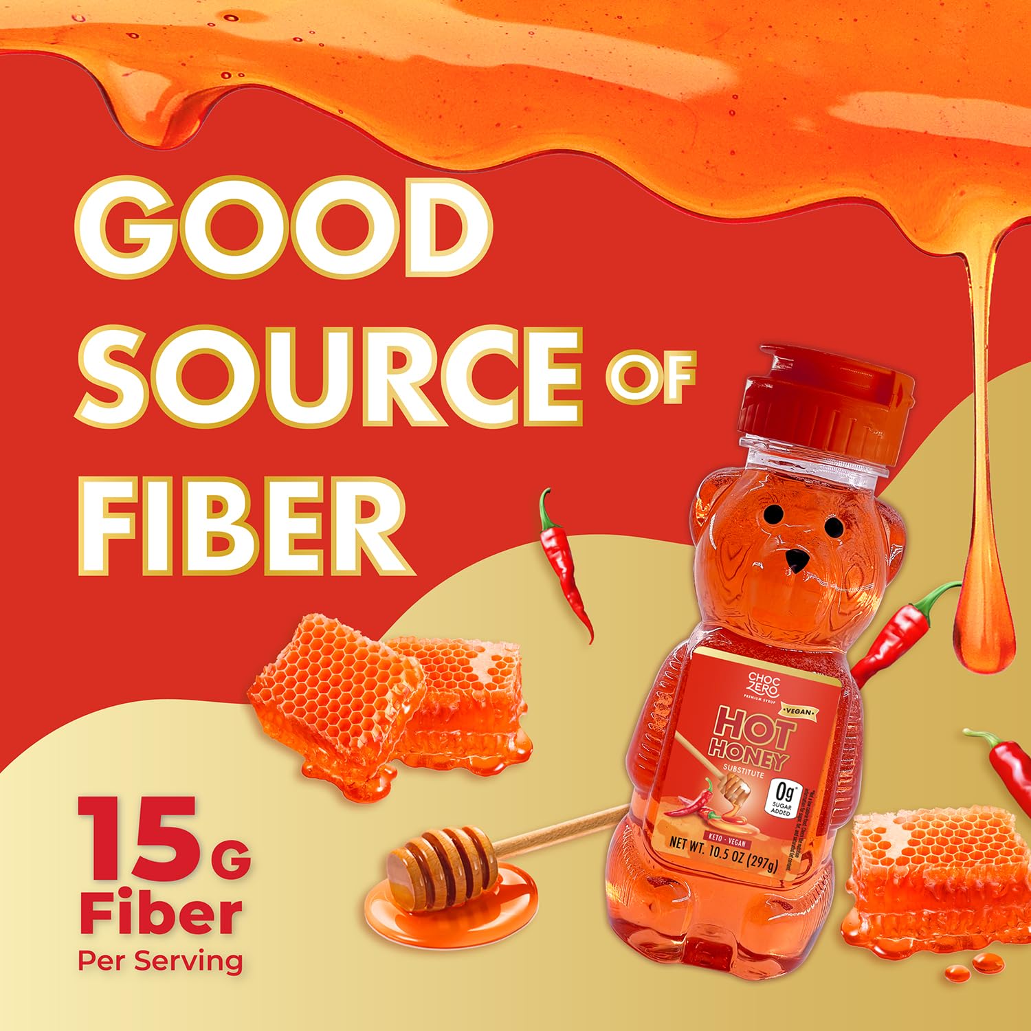 15g of dietary fiber per serving for added nutritional value