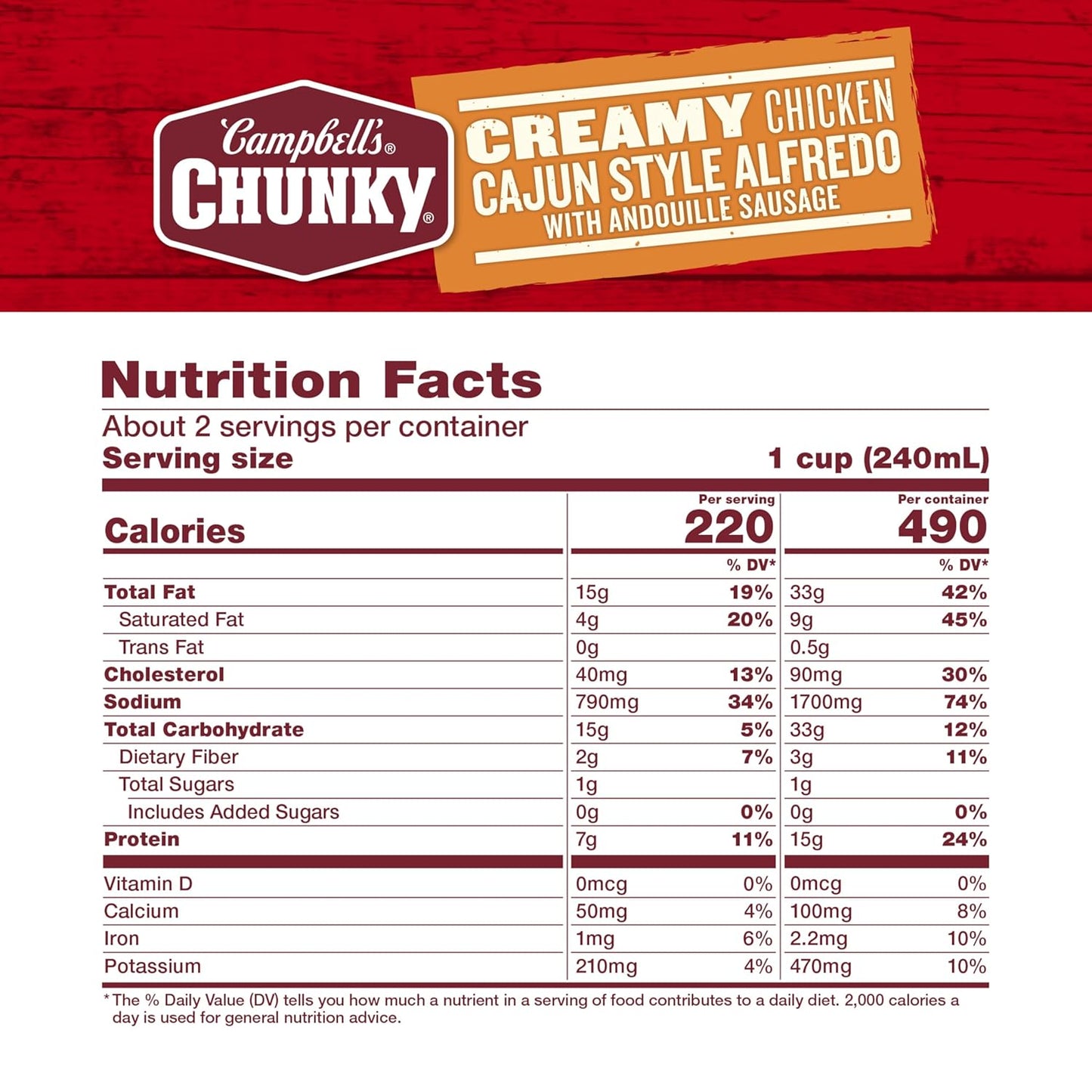 15g of protein per can for a filling meal
