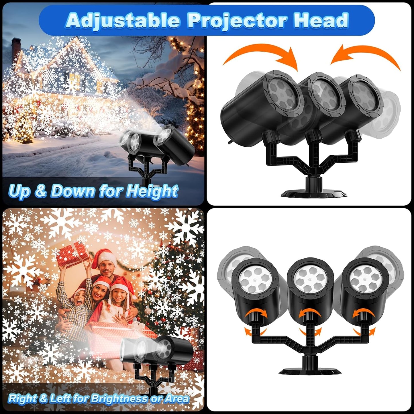 16.4ft extended power cord for flexible outdoor positioning