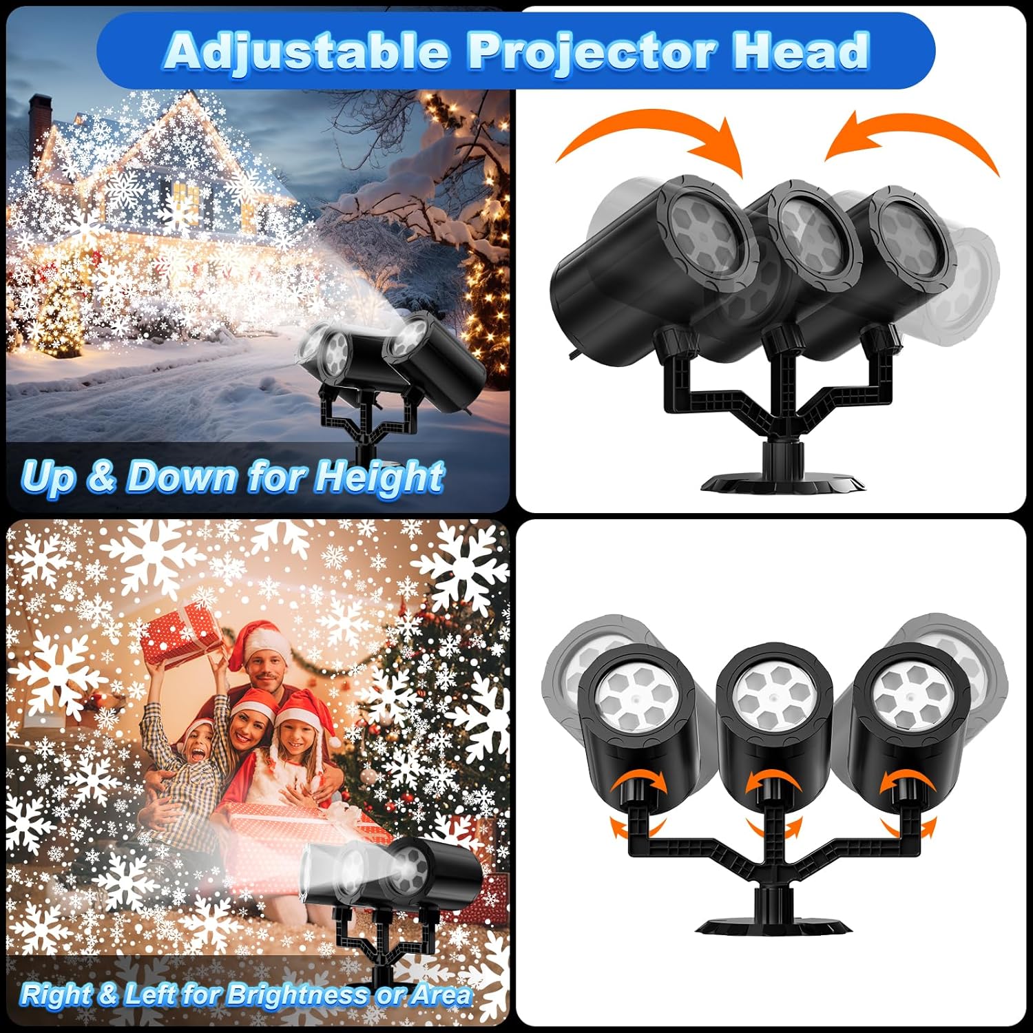 16.4ft extended power cord for flexible outdoor positioning