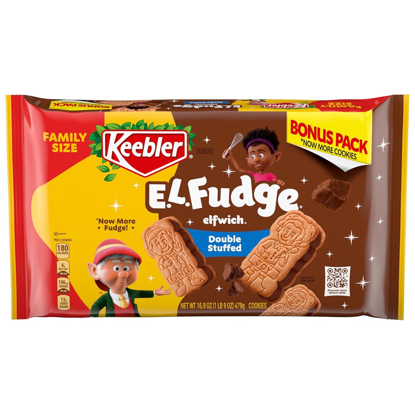 16.9 oz family-size resealable package sized for multi-person households