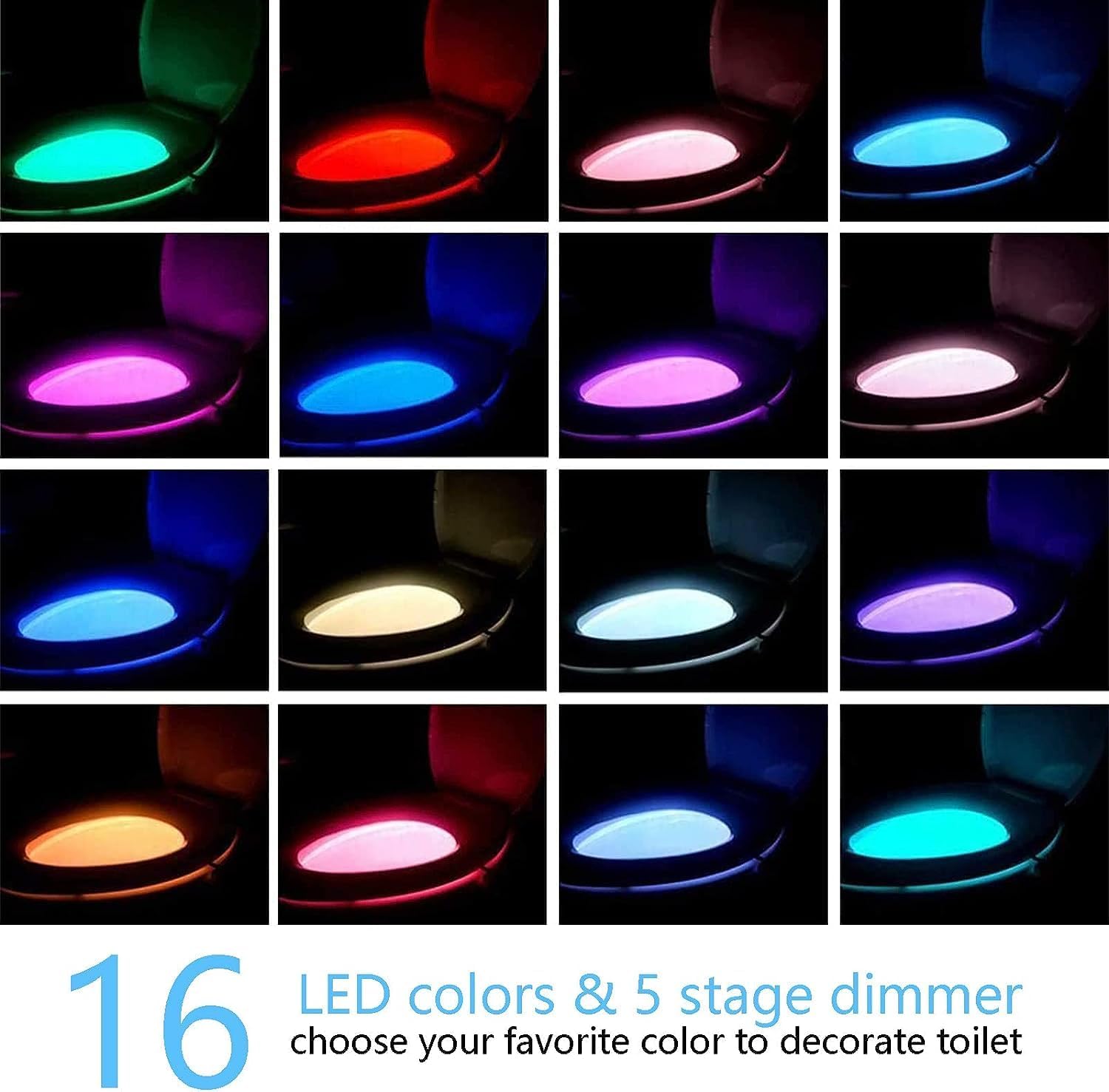 16 color-changing led modes including single-color and rotating carousel settings