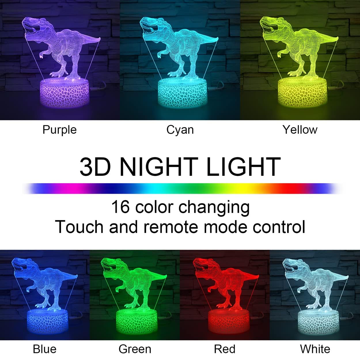 16-color dimmable led with static and gradient color modes