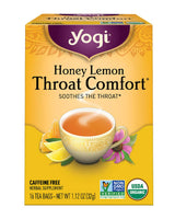 Yogi Tea Honey Lemon Throat Comfort – Individually Wrapped Travel Tea for Busy Professionals