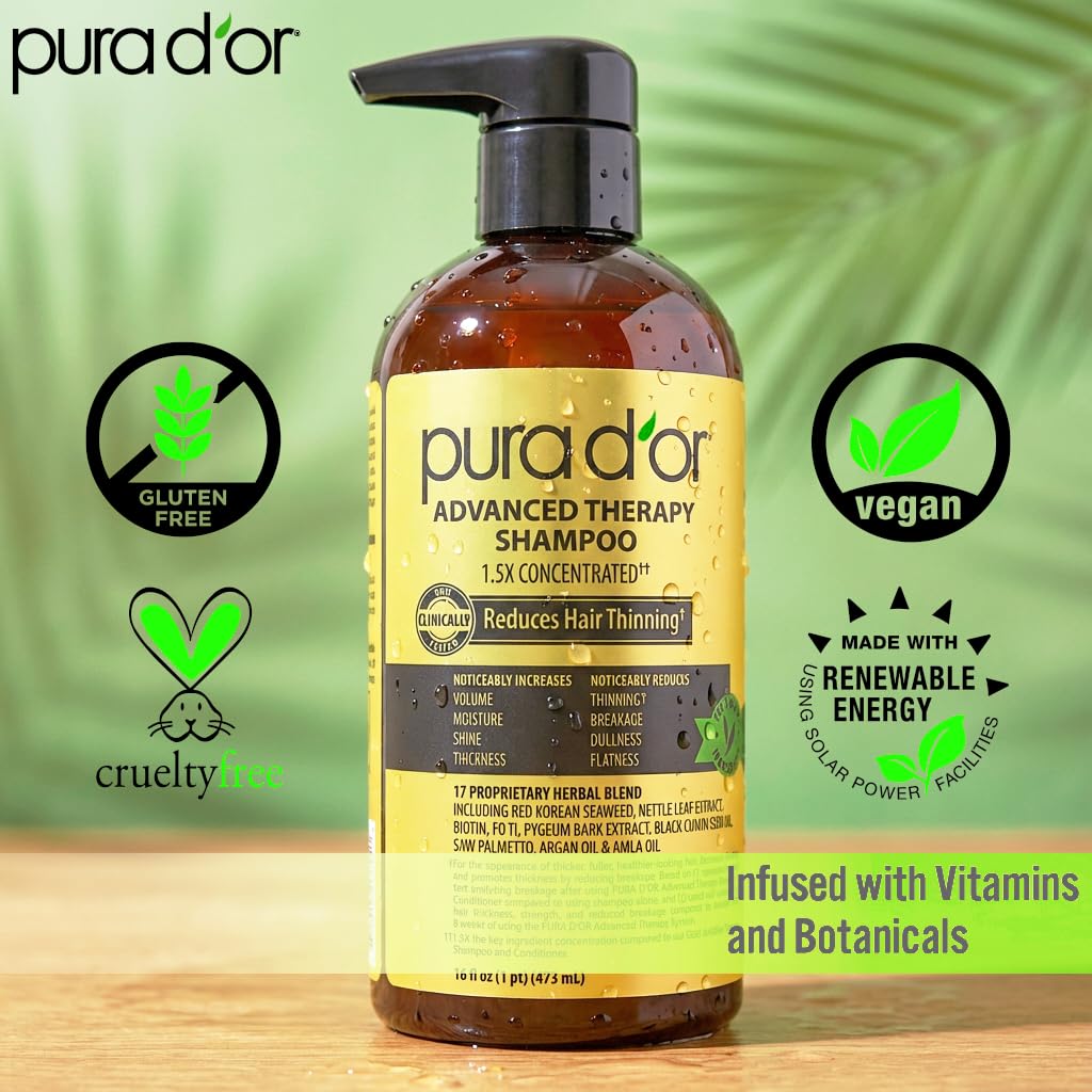 16 fl oz bottle with invigorating forest scent suitable for all hair types including color-treated hair