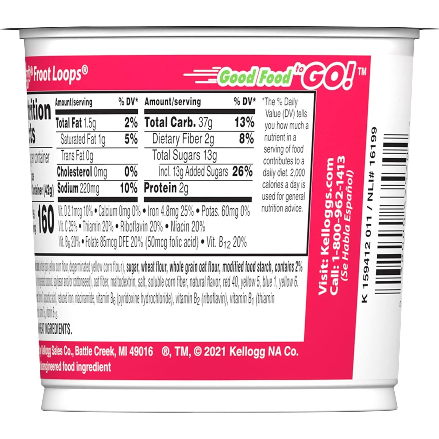 16 grams of whole grain per serving