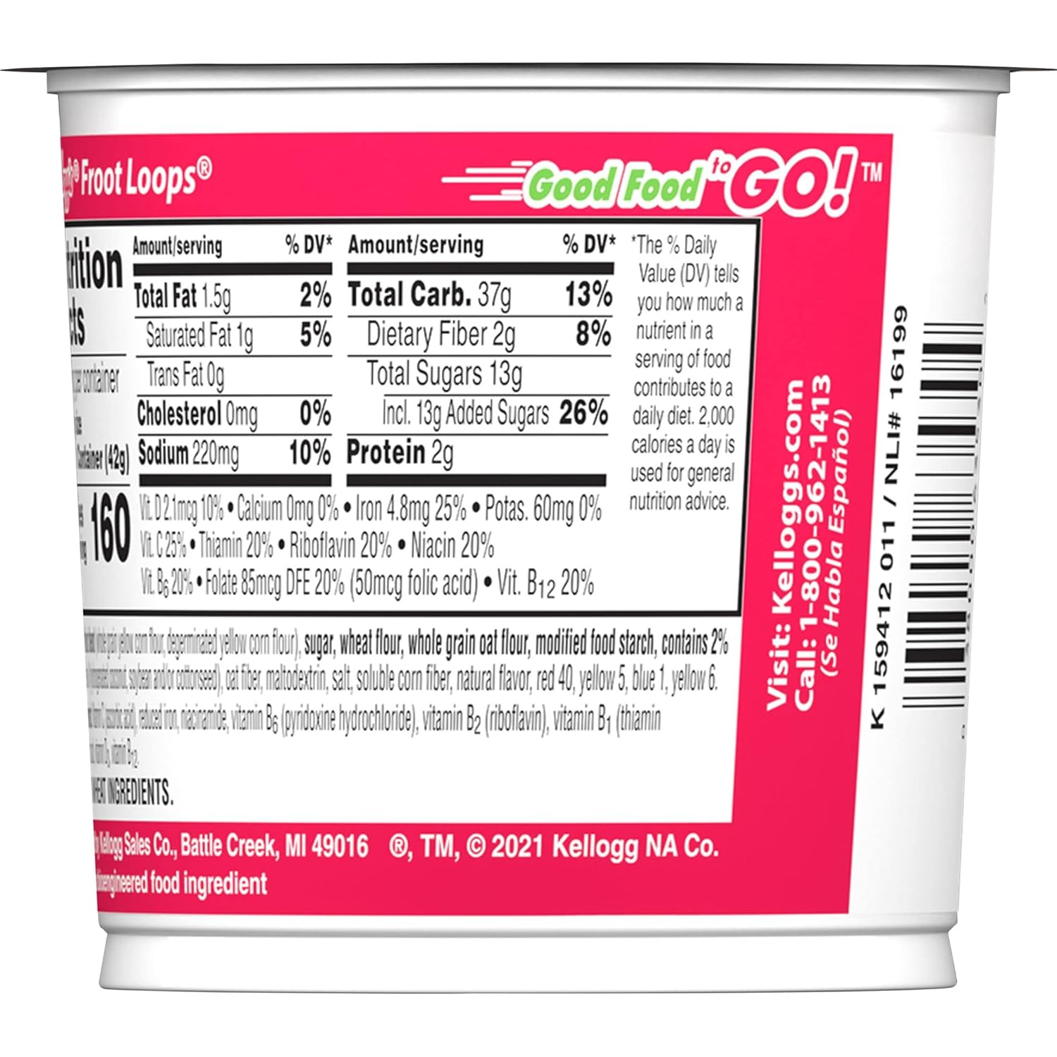 16 grams of whole grain per serving