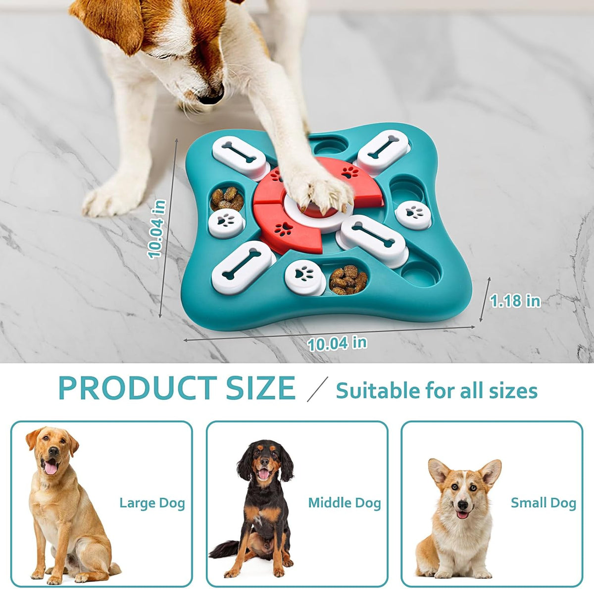 16-hole treat-dispensing design with built-in non-removable sliders