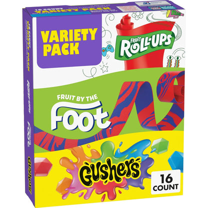 16 individually wrapped single-serve pouches for portion control and grab-and-go convenience