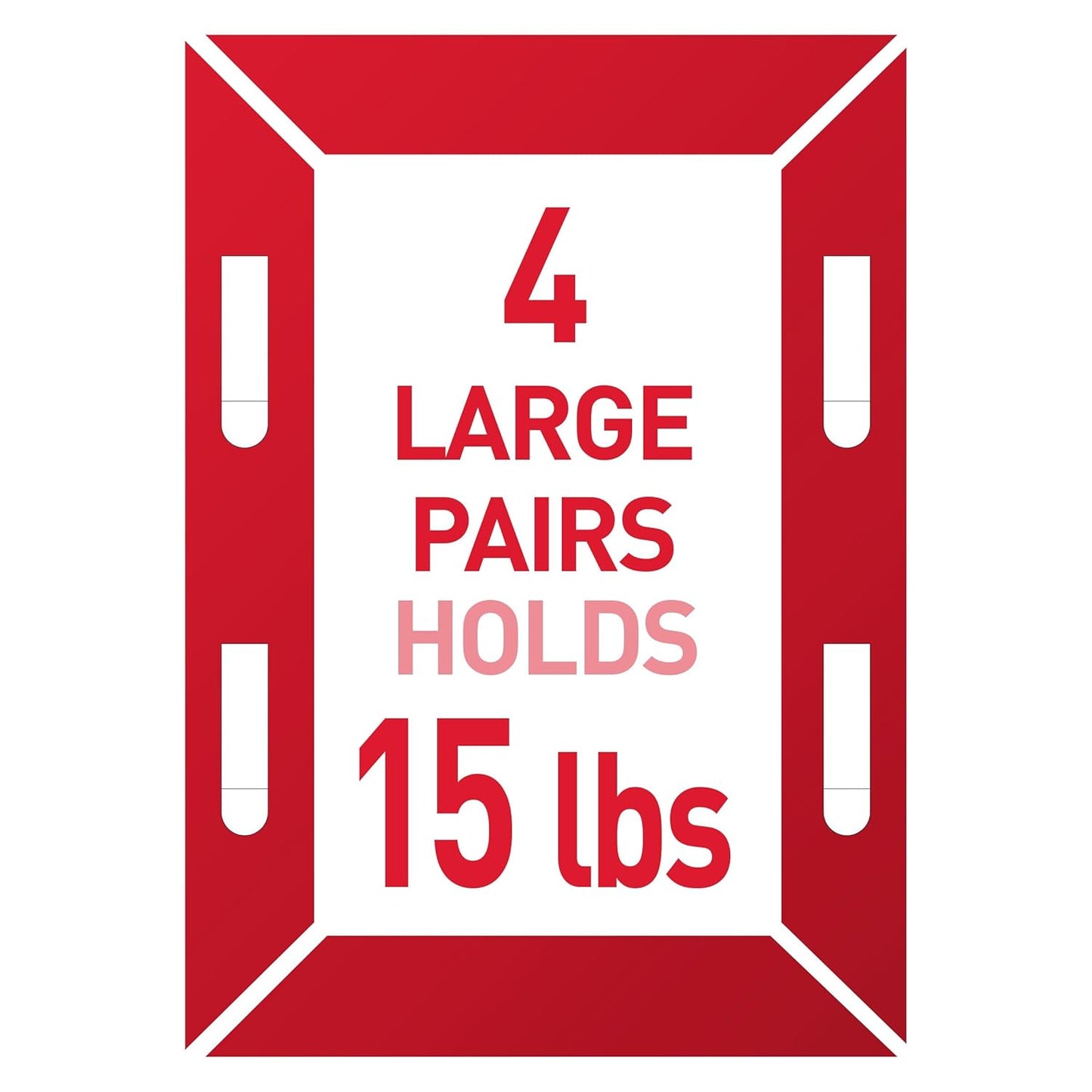 16 lb weight capacity per four strip pairs, supporting frames up to 24 x 36 inches