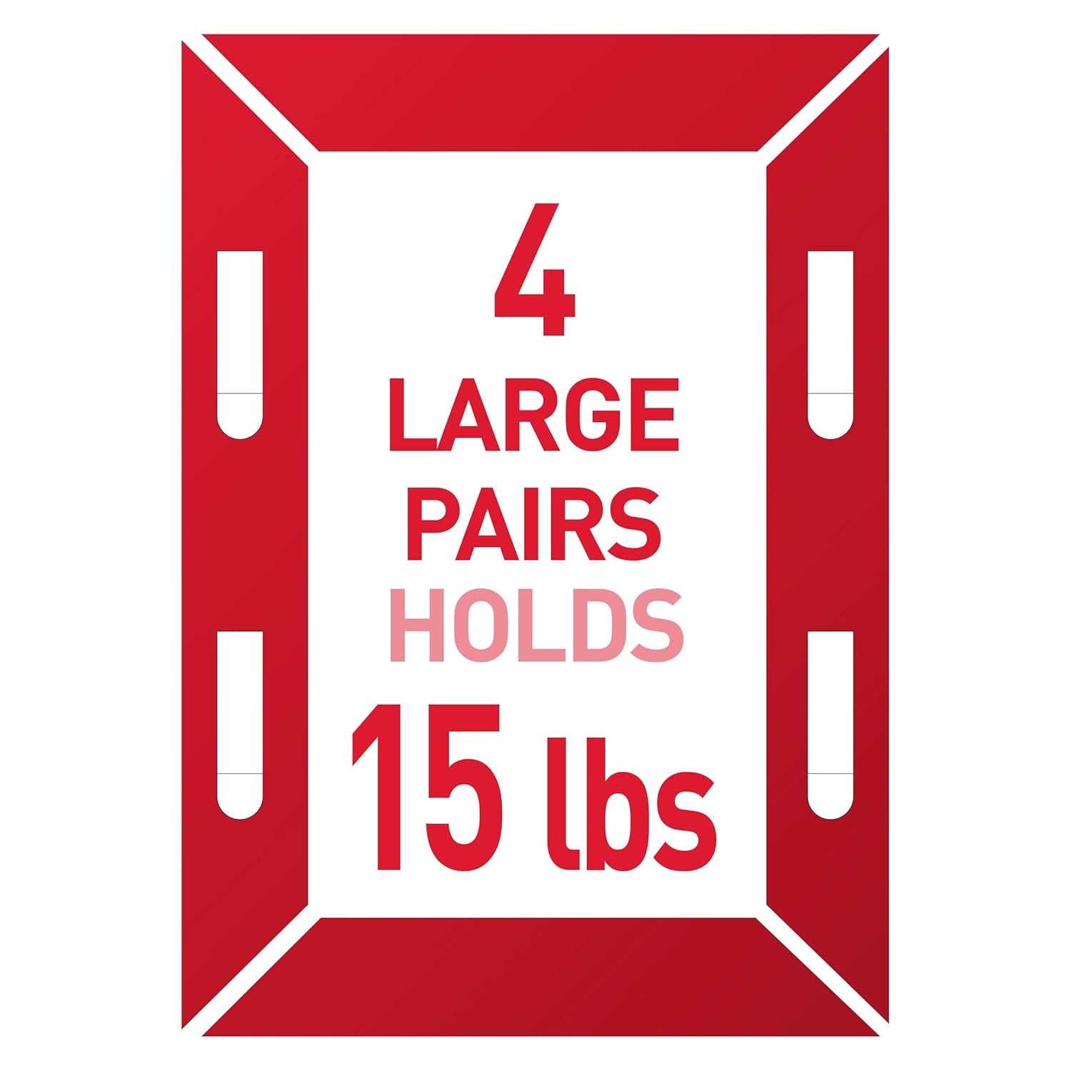 16 lb weight capacity per four strip pairs, supporting frames up to 24 x 36 inches