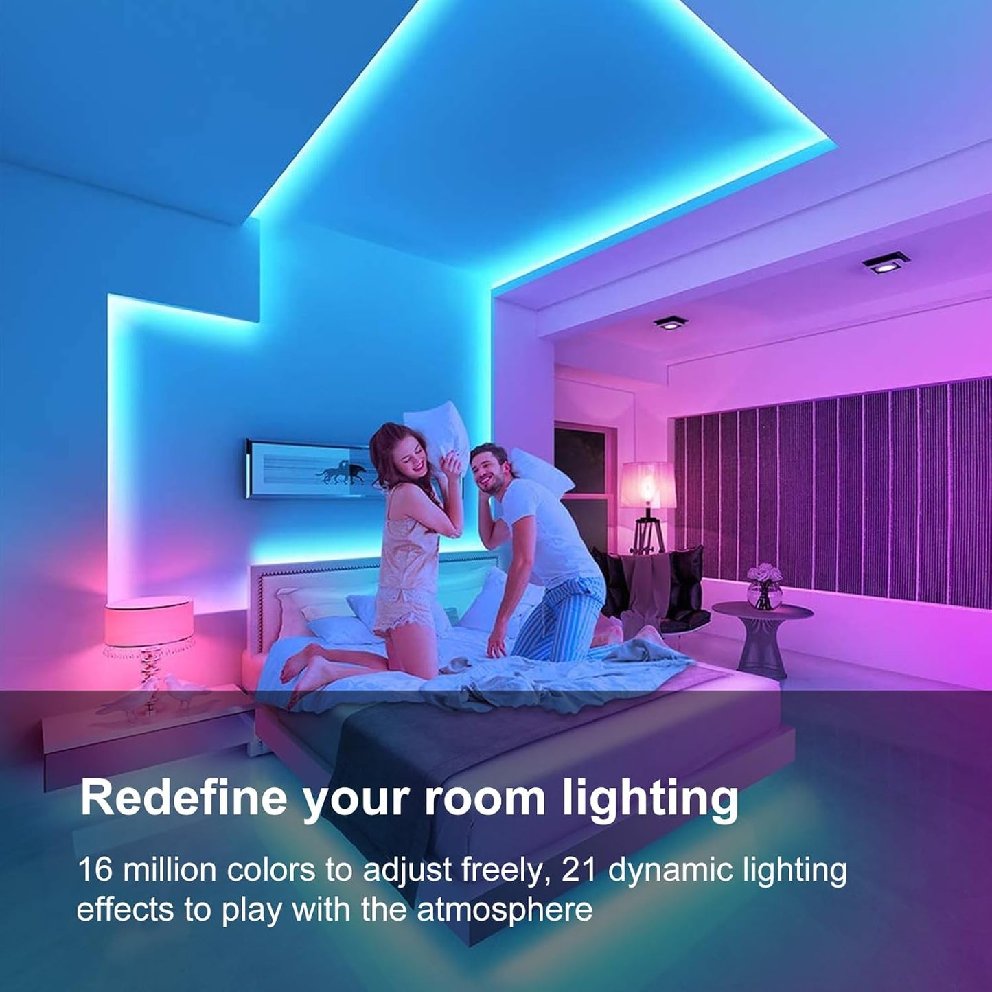 16 million color options with 22 heartbeat/dynamic lighting modes