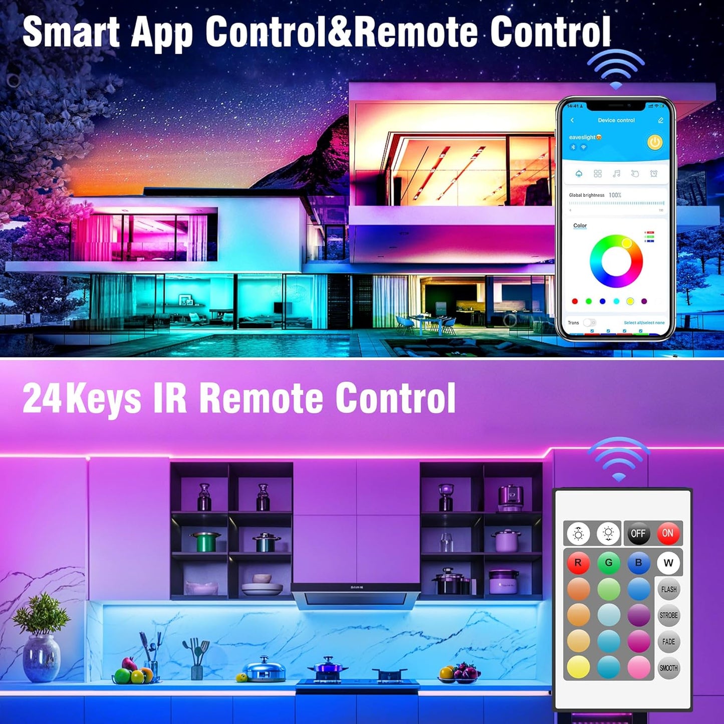 16 million color rgb output with multiple scene modes, color memory, and timer function
