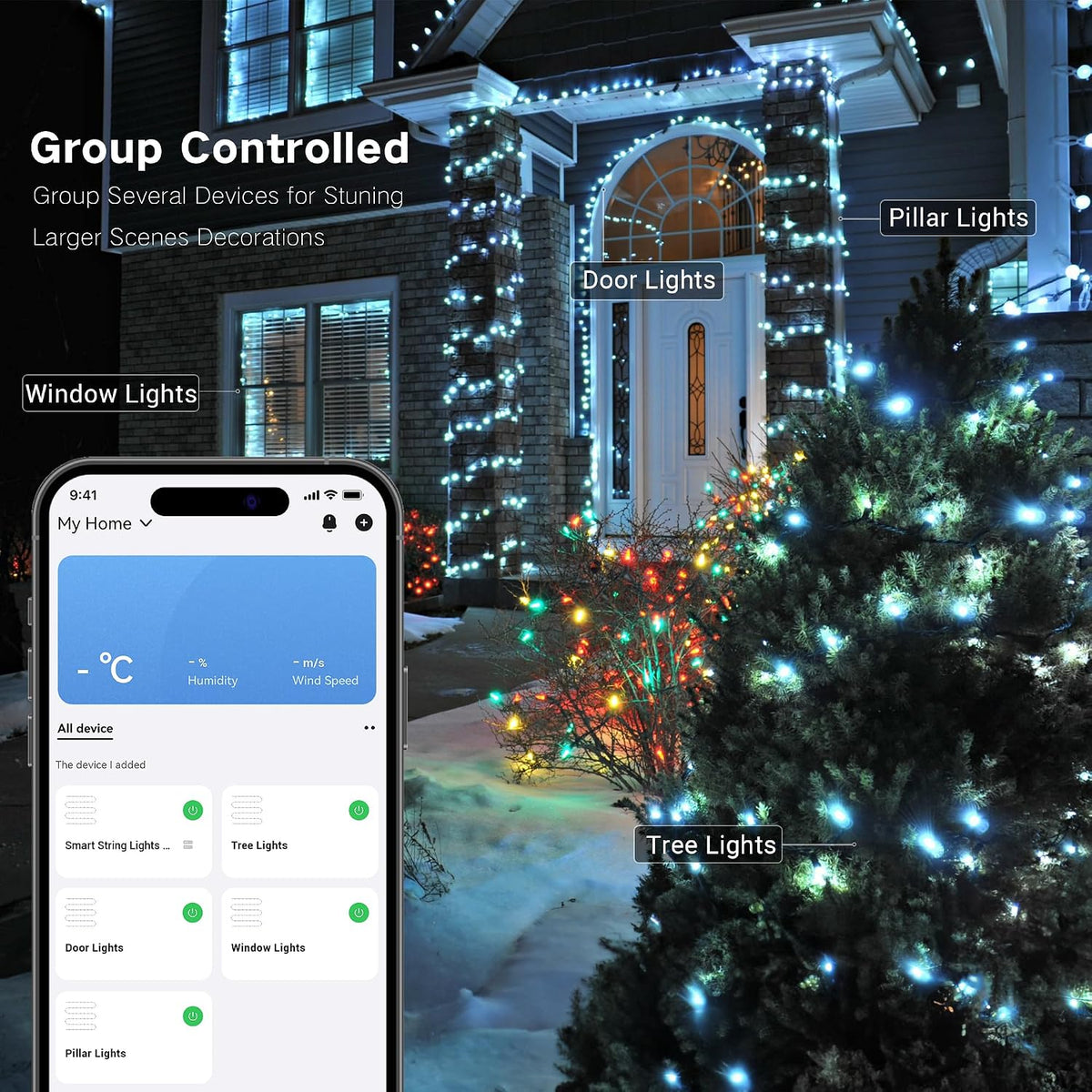 Brizled Smart String Lights Birthday Gift for Her, 200 RGB LEDs with Music Mode and Voice Control for Festive Home Displays