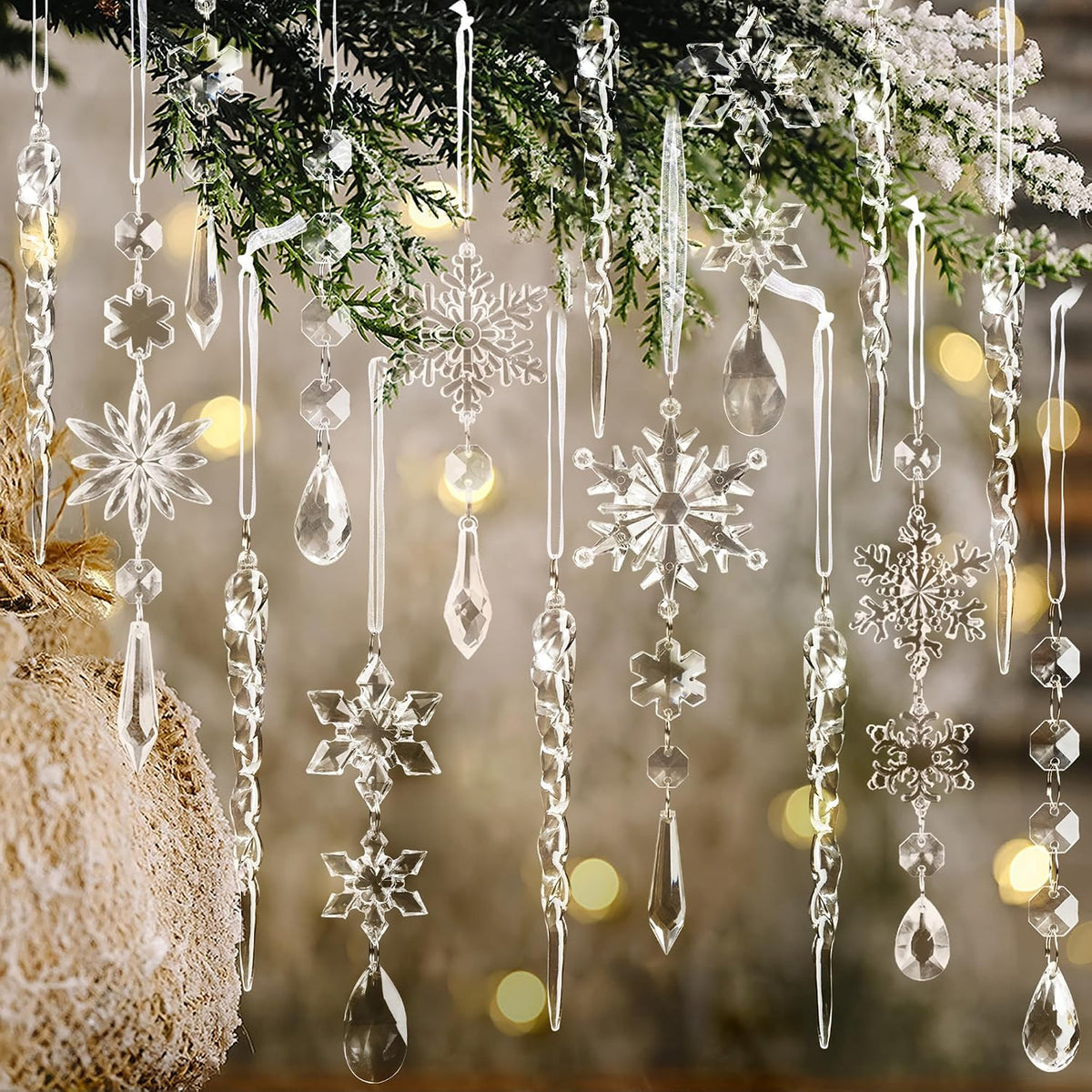 18-piece set in 7 styles ranging from 4.8" to 7.5" for layered hanging