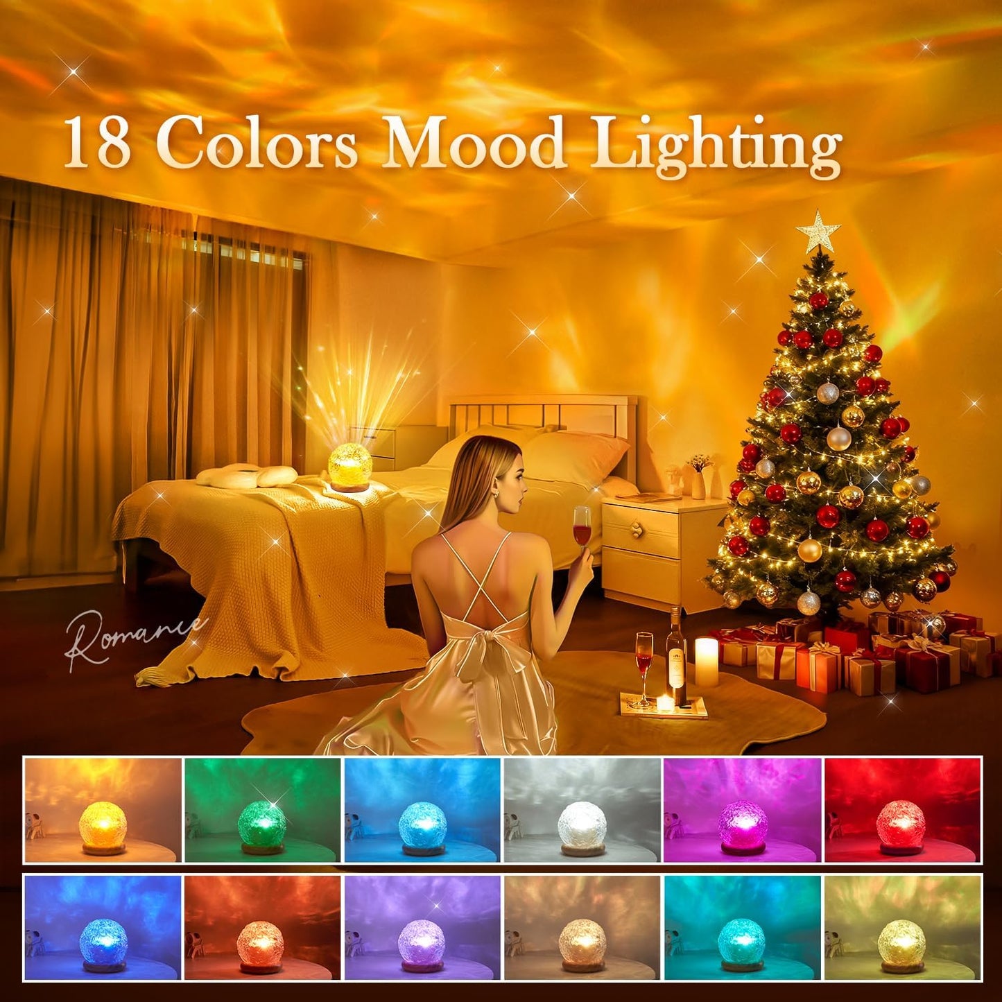 18 rgb color options with 216 total lighting effects/modes