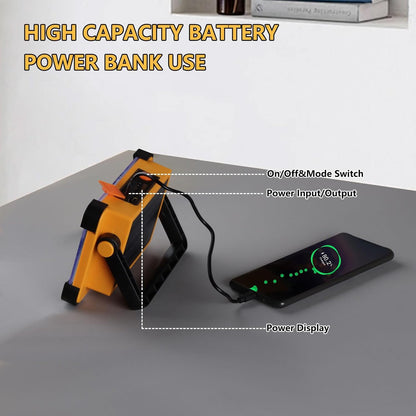 180° foldable handle/stand for hands-free positioning and hanging