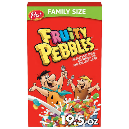 19.5 oz family size box with five size/pack variants (11 oz, 15 oz, 19.5 oz, 32 oz, 19.5 oz 3-pack)