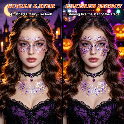 19 color variants including themed packs (mardi gras, mermaid, carnival, eerie)