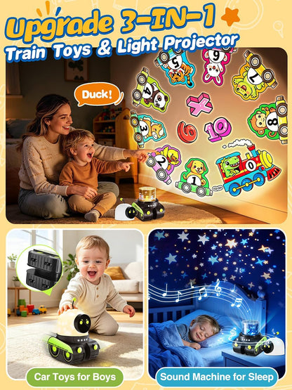 19 interchangeable projection films covering vehicles, animals, dinosaurs, oceans, space, holidays, and fantasy scenes