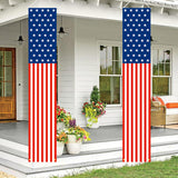 Patriotic Decorations - 4th of July Outdoor Hanging American Flag Banners for Patio and Camping Displays