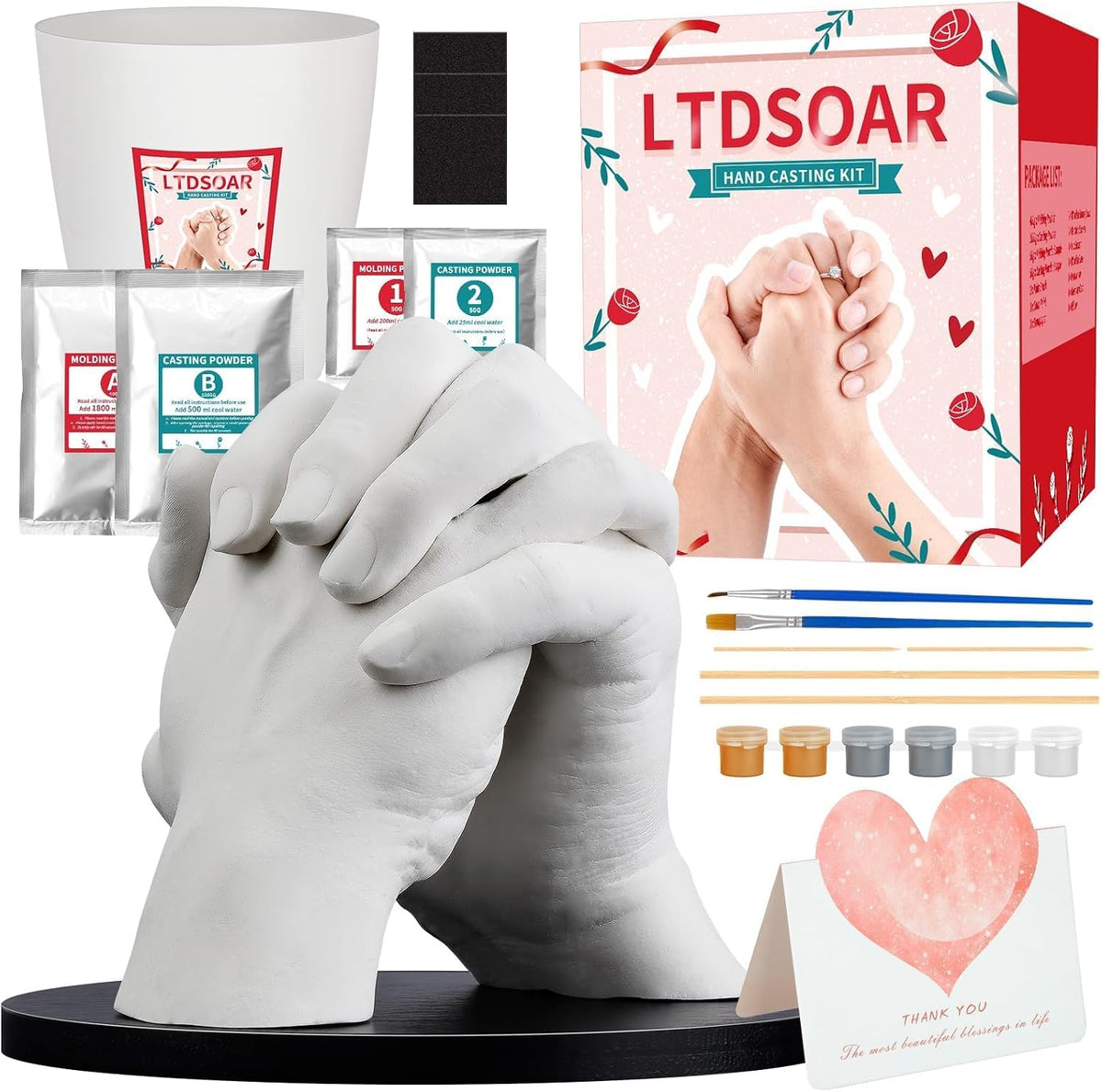 2.2lb main casting powder plus 0.88lb main molding powder sized for two adult or family hands