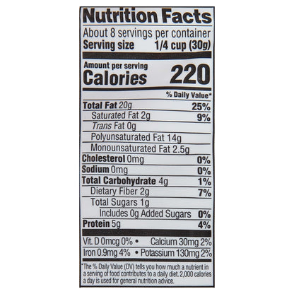2.5g ala omega-3, 5g protein, 4g carbs per serving