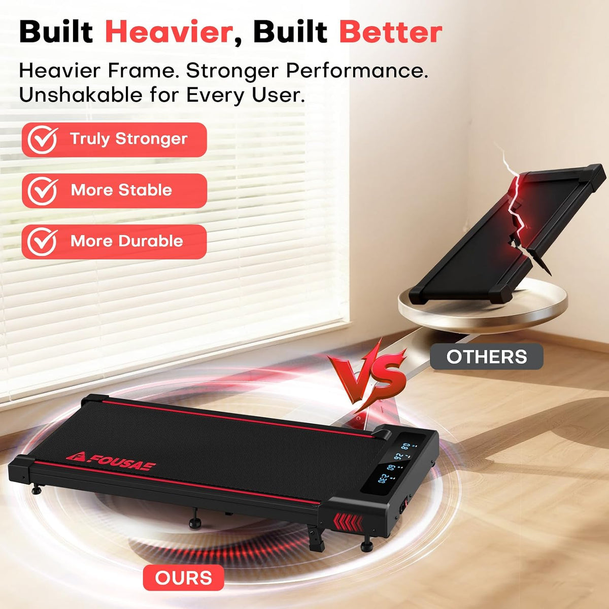 FOUSAE Compact Walking Treadmill – Holiday Gift for the Spouse Who Sits at a Desk All Day