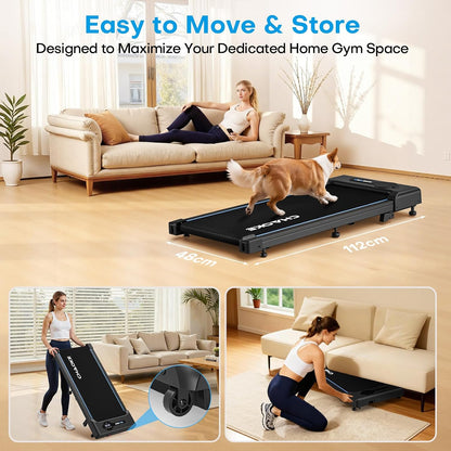 CHAOKE Under Desk Walking Pad for Design-Conscious Homes, Minimalist Treadmill That Complements Modern Decor