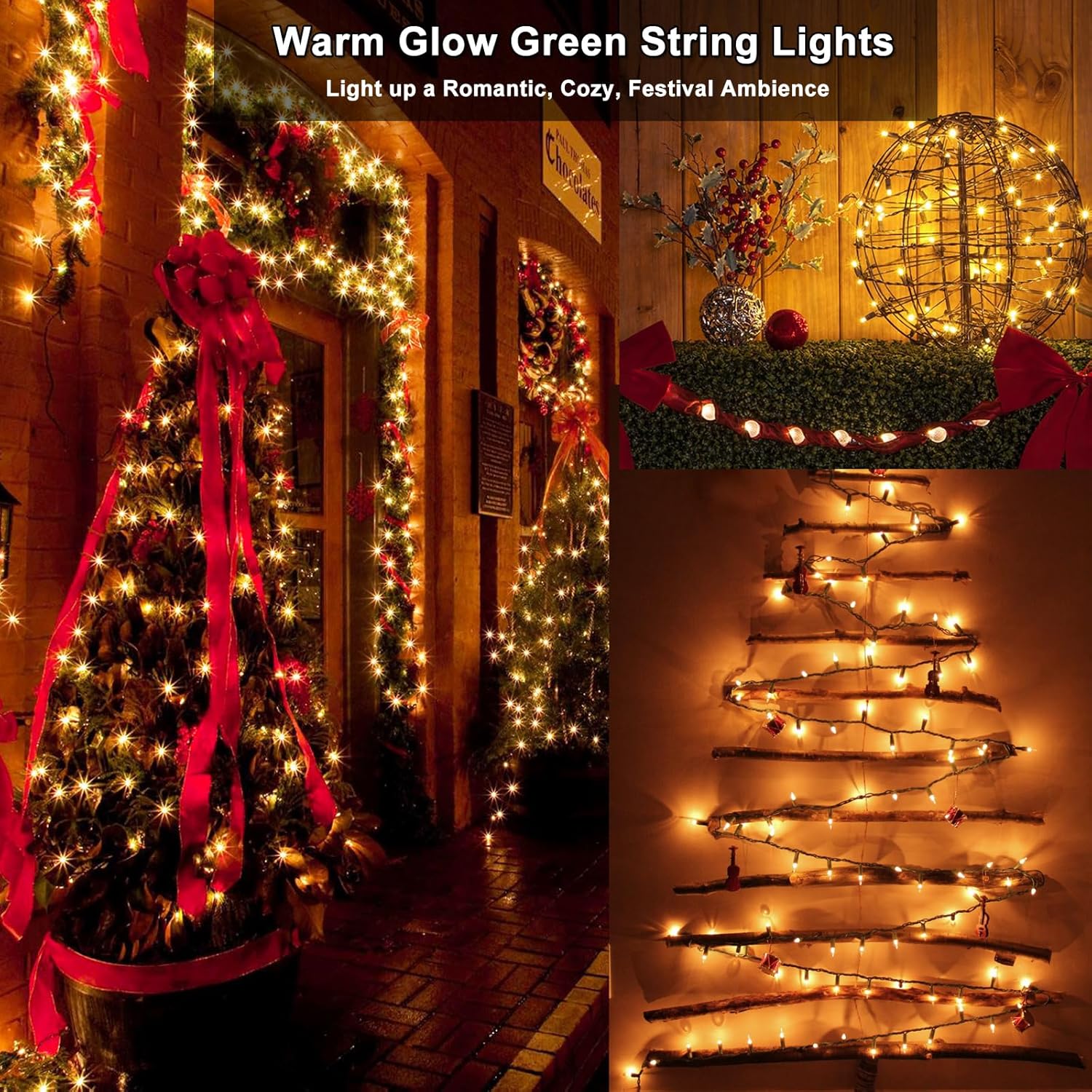 2.76 inch bulb spacing along 69.6 ft of green pvc-coated wire
