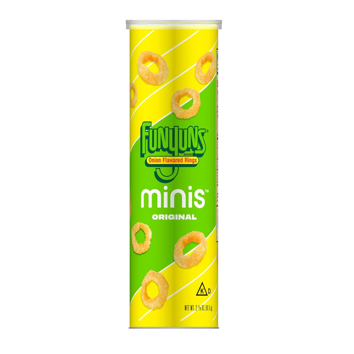 2.875 oz single-serve canister designed for portable, one-handed snacking