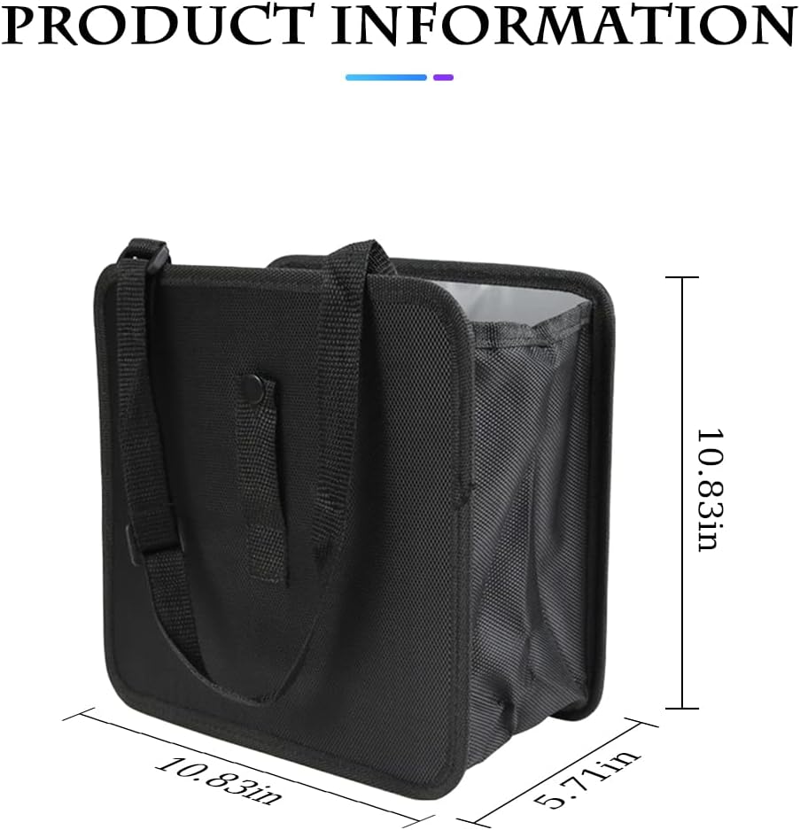 2.9 gallon / 11l capacity for holding a full day of vehicle trash or picnic supplies